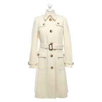 Burberry Jacke/Mantel aus Wolle in Creme