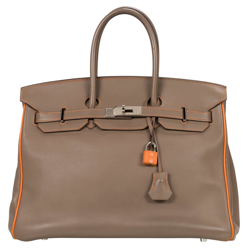 Hermès Birkin Bag 35 Leer in Grijs