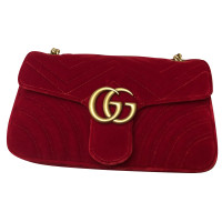 Gucci Marmont Bag aus Baumwolle in Rot
