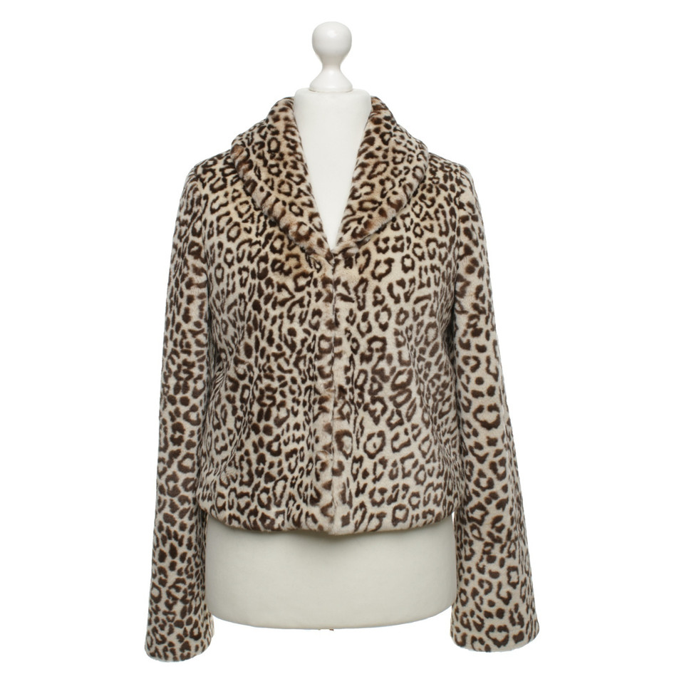 Velvet Faux fur jacket with pattern