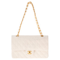 Chanel Classic Flap Bag Linen in White