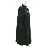 Céline Leather cape in green