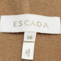 Escada Wollmantel in Braun/Beige