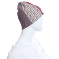 Fendi Knitted hat with logo pattern