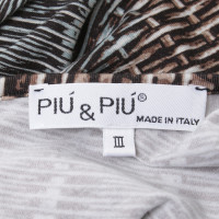 Piu & Piu Kleid mit Flecht-Print