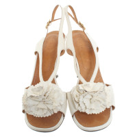 Chie Mihara Sandals Leather in Cream