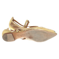 Tory Burch Slippers/Ballerinas Leather in Gold