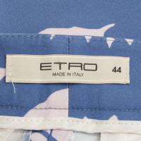 Etro Pants blauw-roze Gr. 38