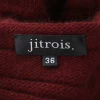 Jitrois abito in maglia con finiture in pelle