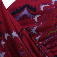Etro Kleid in Rot mit floralem Print