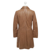 Marc Cain Leather coat in brown