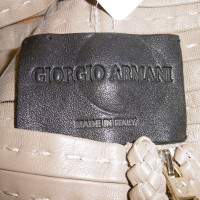Giorgio Armani giacca di pelle a maniche corte