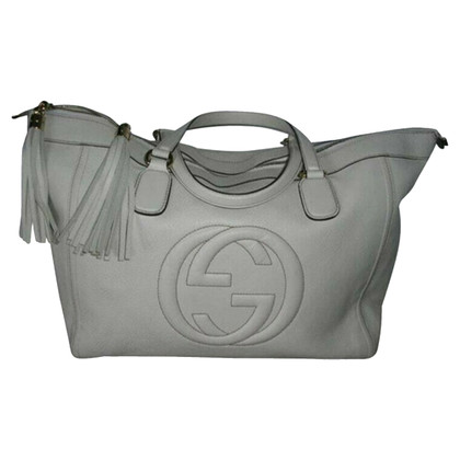 Gucci Soho Tote Bag in Pelle in Beige