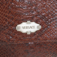 Gianni Versace Clutch aus geprägtem Leder