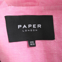 Paper London Oberteil aus Leinen in Rosa / Pink