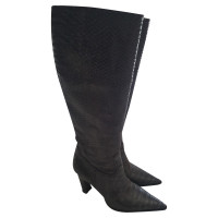 Luciano Padovan python leather boot