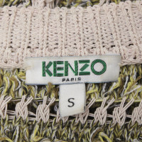 Kenzo Maglione lavorato a maglia con foro in crema / verde