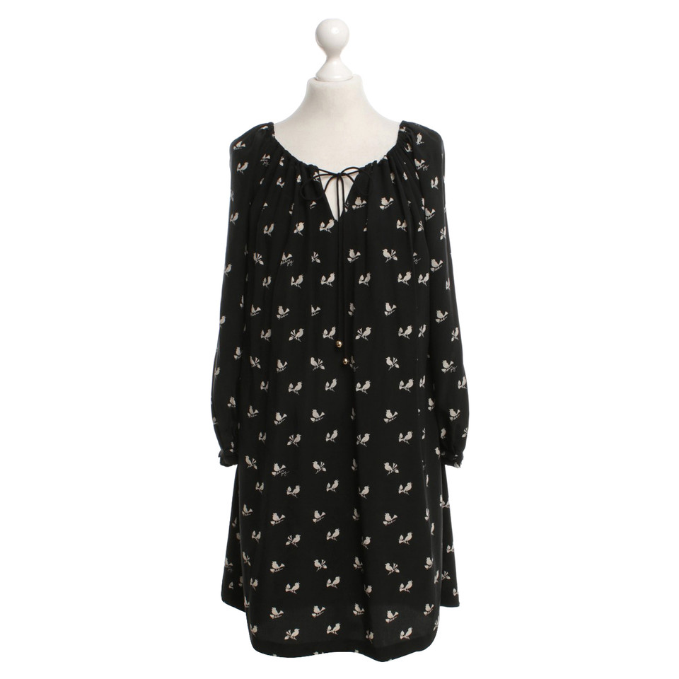 Juicy Couture Robe en soie avec imprimé motif en noir / blanc