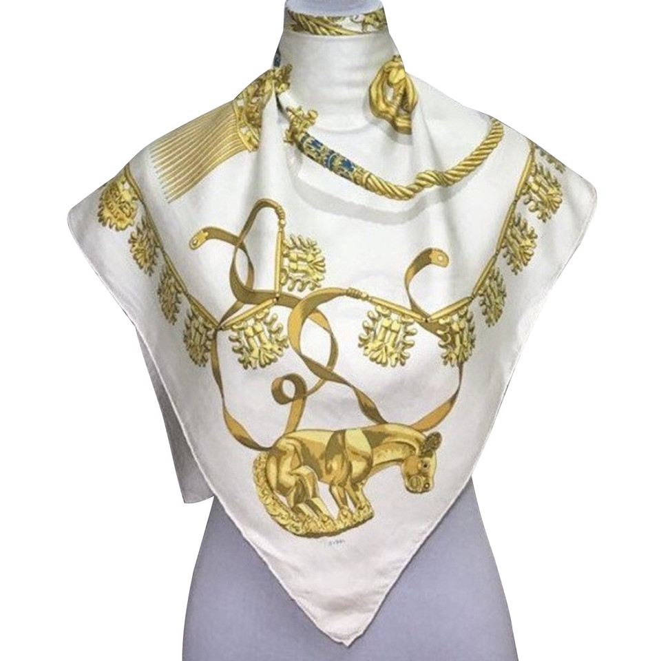 Hermès Hermes Les Cavaliers d'Or silk scarf