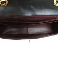 Chanel Classic Flap Bag Maxi Leer in Zwart
