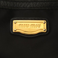 Miu Miu Leather shopper in black
