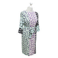 Diane Von Furstenberg zijden jurk met puntpatroon