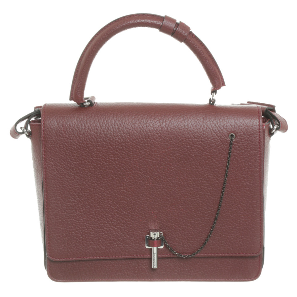 Carven Handtasche aus Leder in Bordeaux