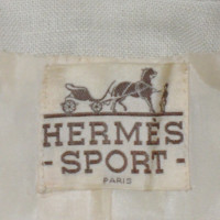 Hermès Leinenblazer in Creme
