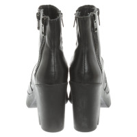 Ash Bottes en Cuir en Noir