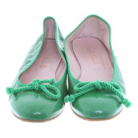 Pretty Ballerinas Ballerina in groene lakleder