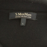 Max Mara Donker blauw gebreide jurk