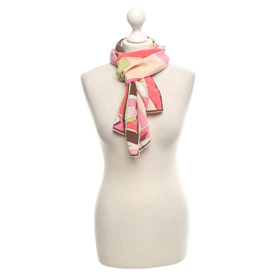 Emilio Pucci silk scarf with print