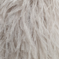 Alexander McQueen Short ostrich vest in grey