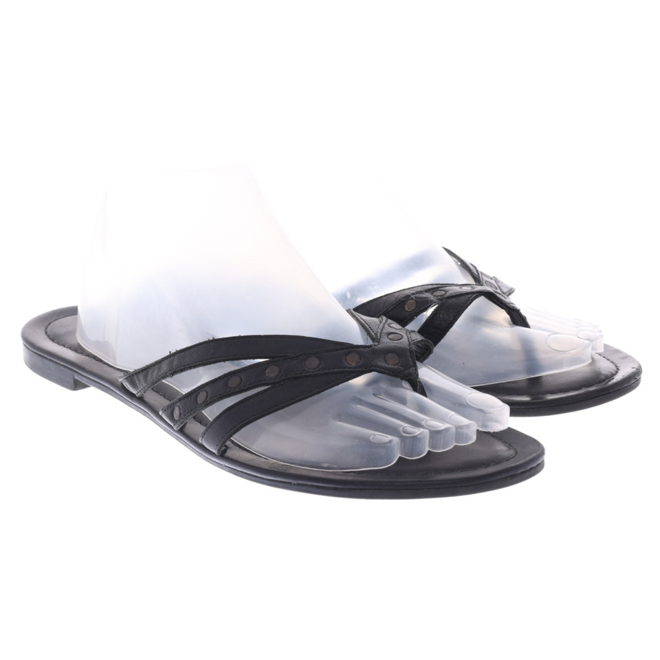 Strenesse Sandals Leather in Black