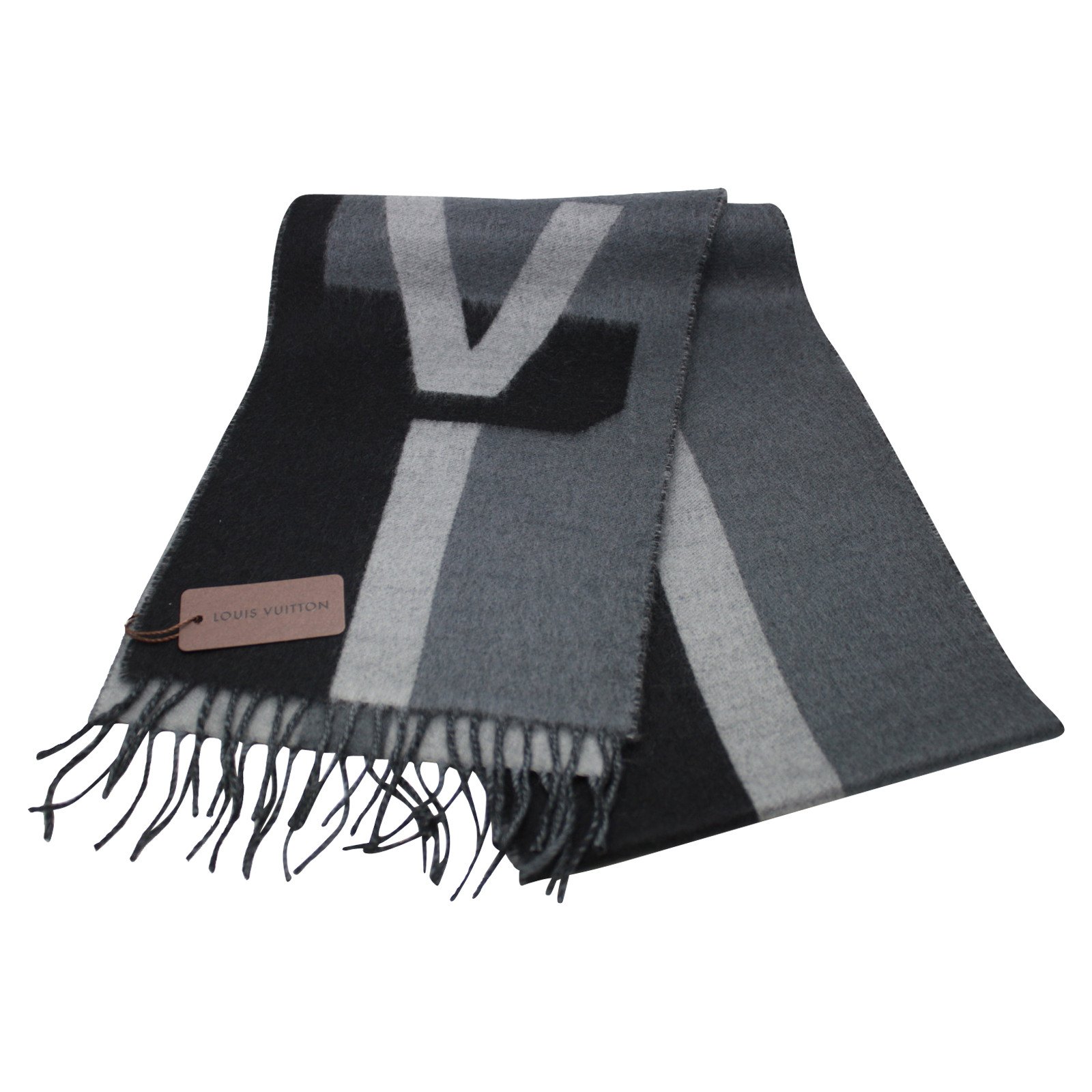 Louis Vuitton Schal/Tuch aus Wolle in Grau - Second Hand Louis Vuitton Schal/Tuch  aus Wolle in Grau gebraucht kaufen für 245€ (7579867)