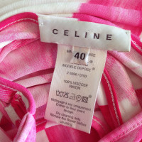 Céline Pink flower print,neckhalter maxi dress