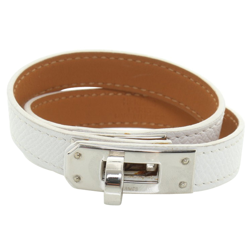 Hermès ''Kelly'' Armband in Weiß