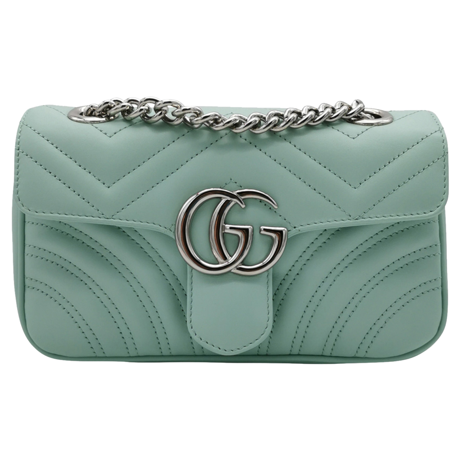 Gucci Marmont Mini Bag Leather in Turquoise
