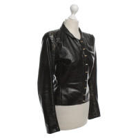 Roberto Cavalli Leather Jacket in Black