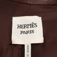 Hermès Blazer aus Leder in Braun