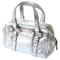 Bally Handbag Leather in Silvery