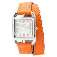 Hermès Armbanduhr aus Stahl in Orange