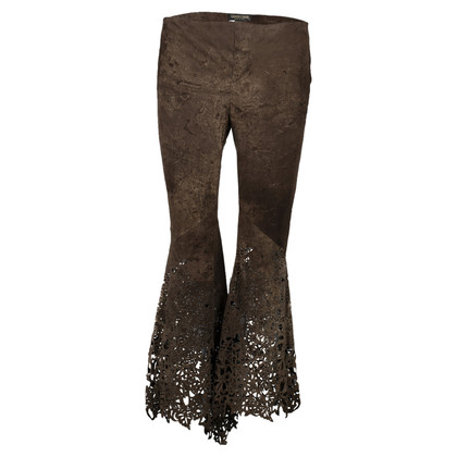 Roberto Cavalli Trousers Suede in Brown