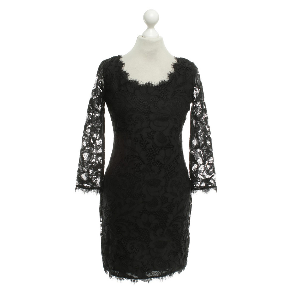Diane Von Furstenberg Lace dress "Zarita Scoop" in black