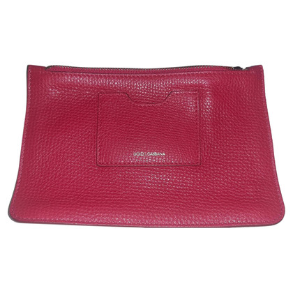 Dolce & Gabbana Clutch Bag Leather in Red