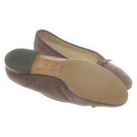 Unützer Slipper/Ballerinas aus Leder in Braun