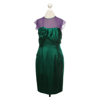 Karen Millen Silk dress in green / purple