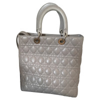 Christian Dior Lady Dior Large Leather in Grey