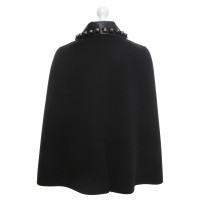 Fendi Virgin wool cape in black