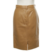 Rena Lange Leather skirt in brown